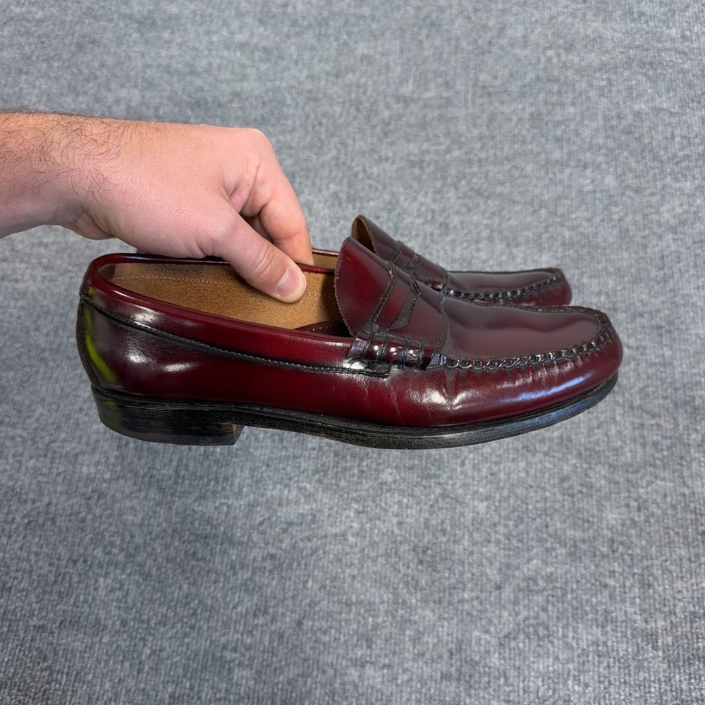 G.H. Bass Weejuns Penny Loafers Mens 8.5D Burgundy Leather Casual Slip On Shoes